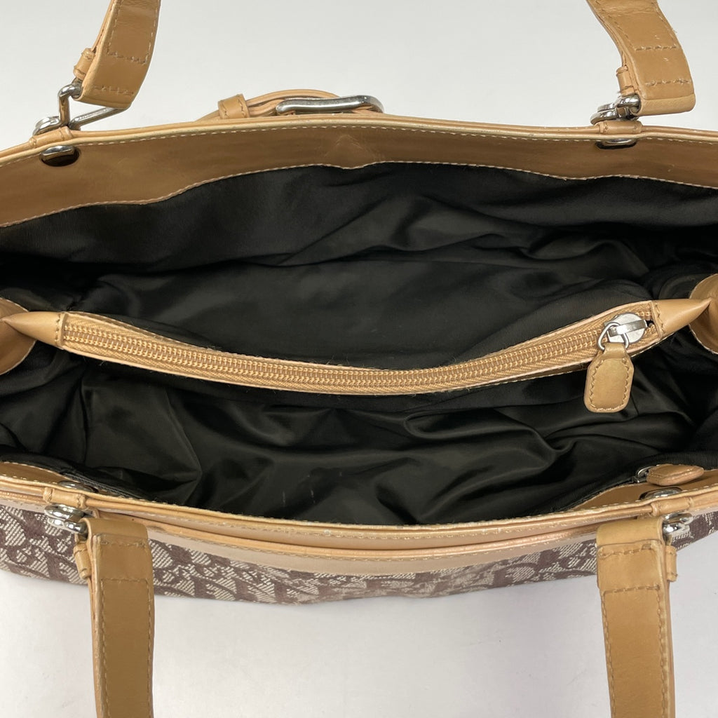クリスチャンディオール トロッター柄 ハンドバッグ 手提げ ハンドバッグ キャンバス ブラウン レディース 【中古】brbag