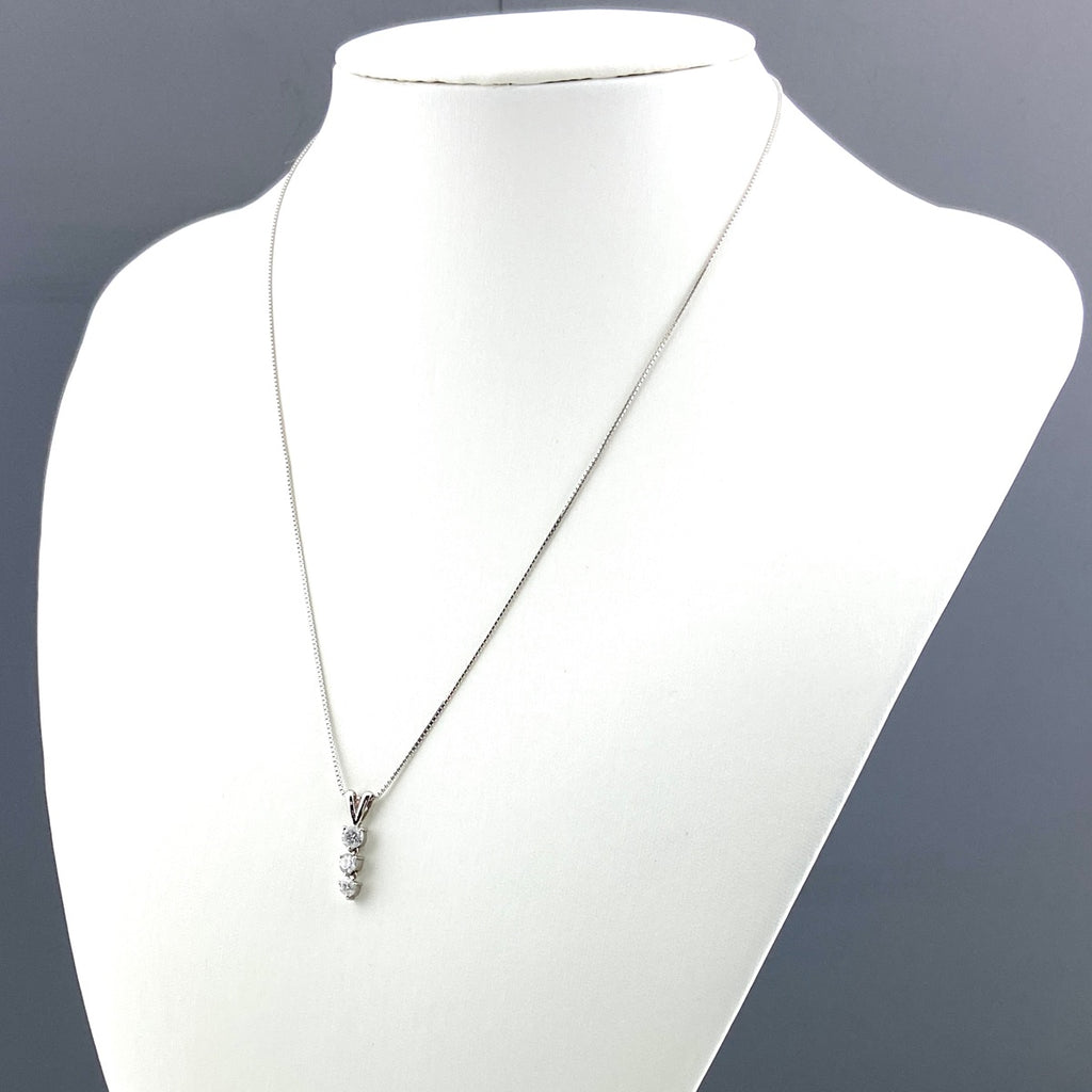 メレダイヤ デザインネックレス プラチナ ペンダント スイング ネックレス Pt900 Pt850 ダイヤモンド レディース 【中古】nbjwl