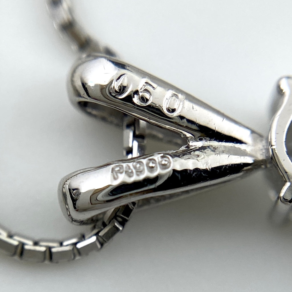 メレダイヤ デザインネックレス プラチナ ペンダント スイング ネックレス Pt900 Pt850 ダイヤモンド レディース 【中古】nbjwl