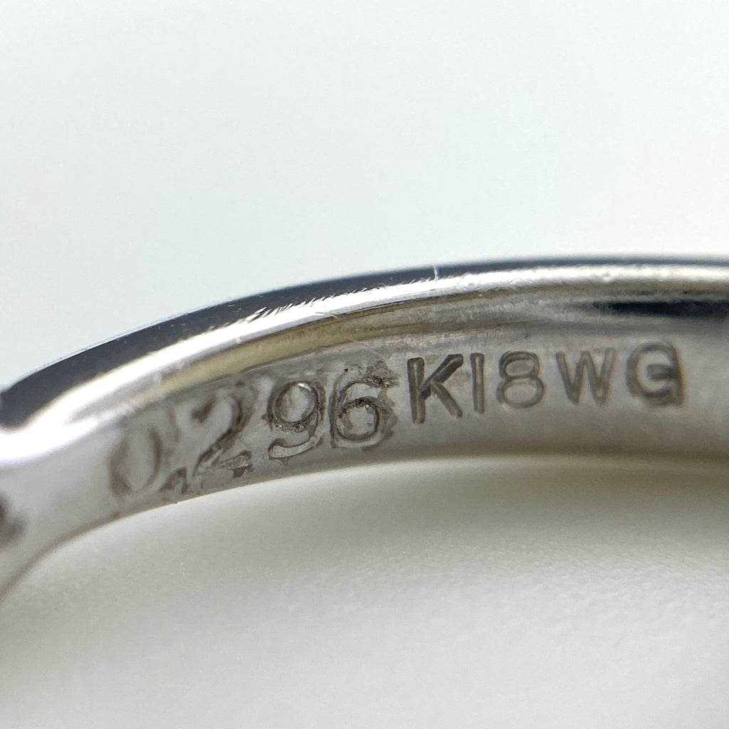 ダイヤモンド デザインリング WG ホワイトゴールド 指輪 メレダイヤ リング 12号 K18 WG ダイヤモンド レディース 【中古】nbjwl