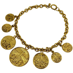 シャネル ココマーク チェーン ネックレス チョーカー コイン ネックレス GP ゴールド レディース 【中古】bracc