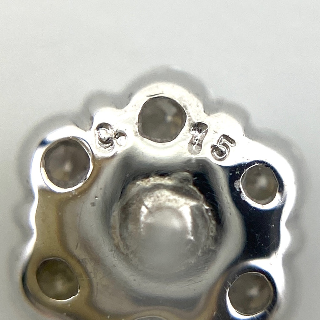 フラワーモチーフ デザインピアス プラチナ 花 メレダイヤ ピアス Pt900 ダイヤモンド レディース 【中古】nbjwl