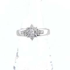 ポーラ メレダイヤ デザインリング プラチナ 指輪 リング 16.5号 Pt900 ダイヤモンド レディース 【中古】brjwl