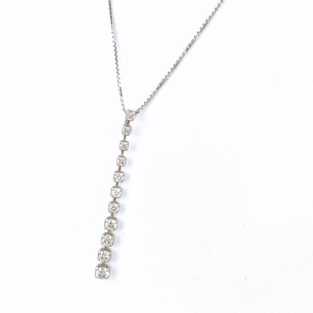 メレダイヤ デザインネックレス プラチナ ペンダント ネックレス Pt850 ダイヤモンド レディース 【中古】nbjwl