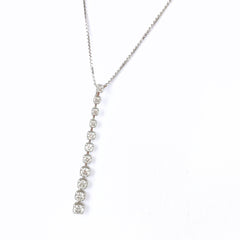 メレダイヤ デザインネックレス プラチナ ペンダント ネックレス Pt850 ダイヤモンド レディース 【中古】nbjwl