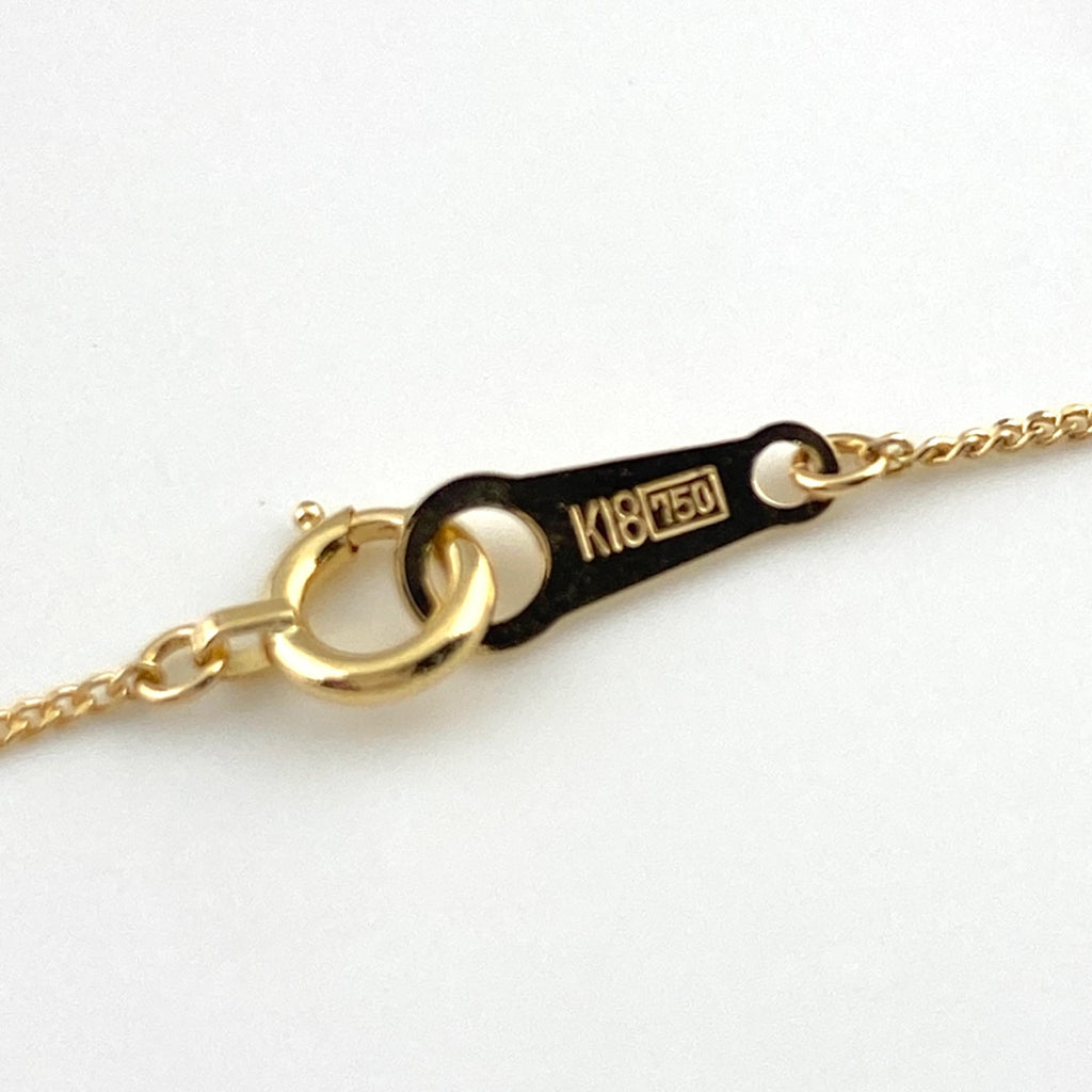 ダイヤモンド デザインネックレス YG イエローゴールド ペンダント ネックレス K18 ダイヤモンド レディース 【中古】nbjwl