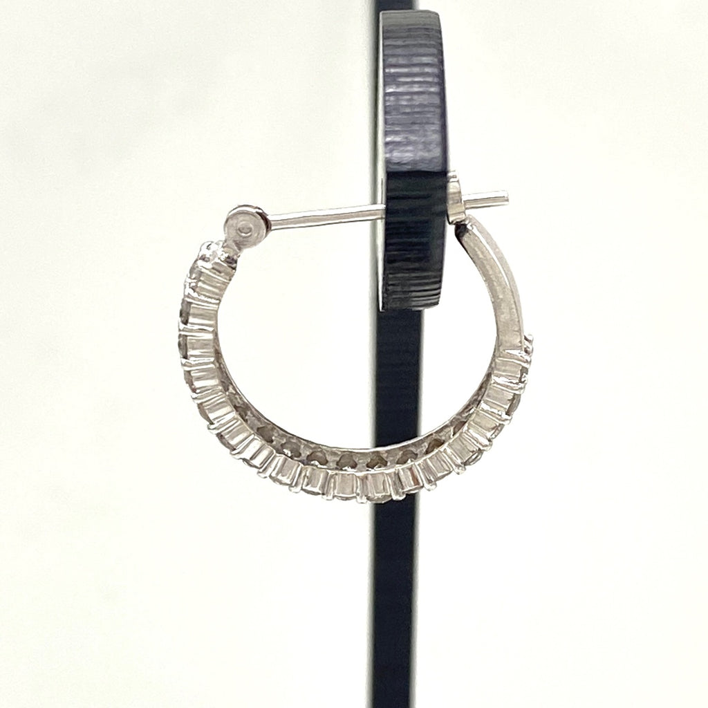 メレダイヤ デザインピアス WG ホワイトゴールド ピアス K18 WG ダイヤモンド レディース 【中古】nbjwl