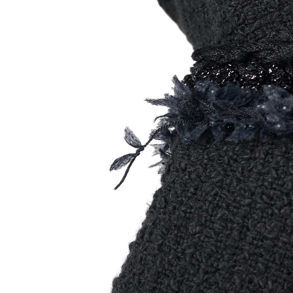 シャネル ココマークボタン ツイード コート ジャケット アウター その他コート コットン ブラック レディース 【中古】brapp