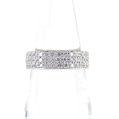 メレダイヤ デザインリング プラチナ 指輪 リング 11号 Pt900 ダイヤモンド レディース 【中古】nbjwl