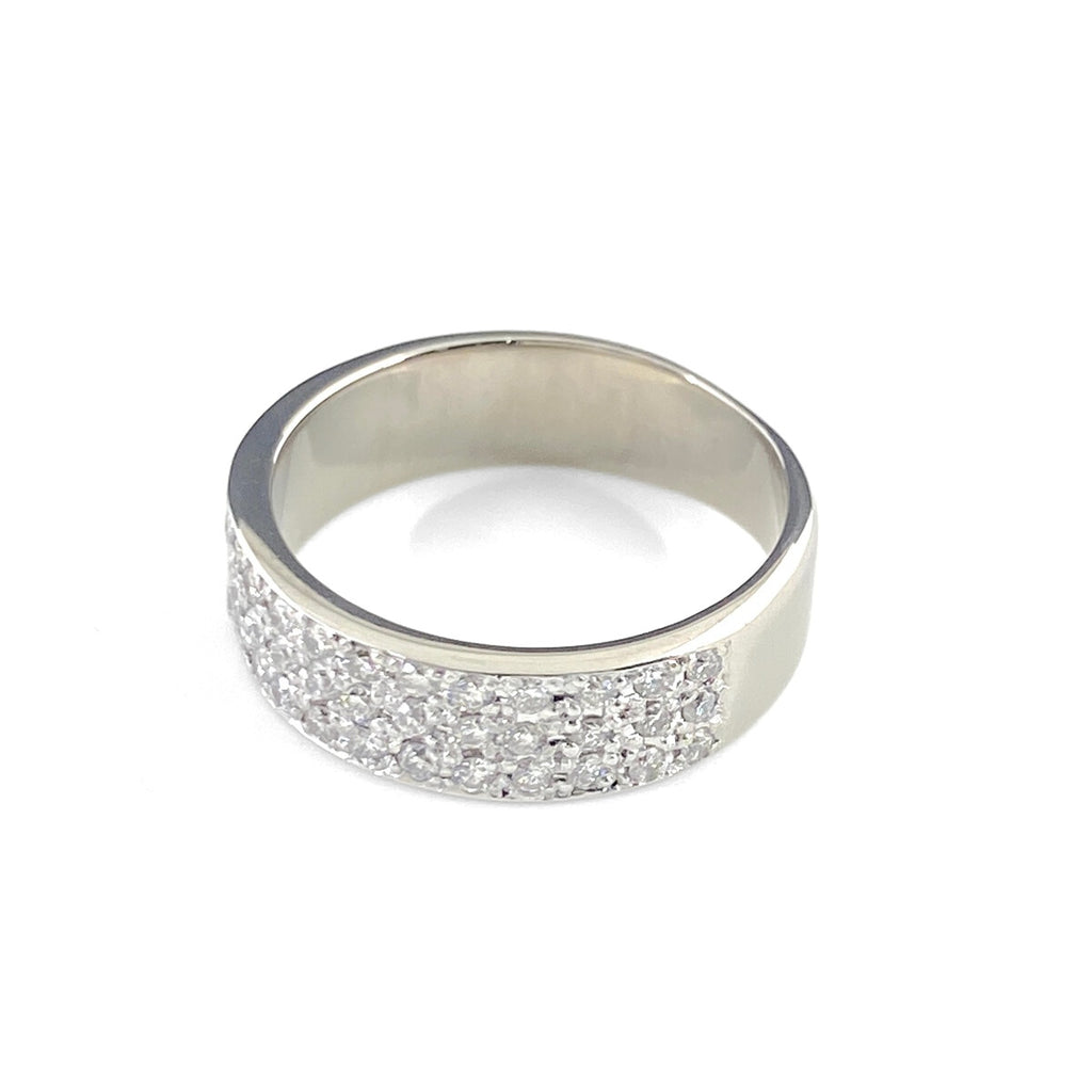 メレダイヤ デザインリング プラチナ 指輪 リング 11号 Pt900 ダイヤモンド レディース 【中古】nbjwl