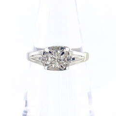 ダイヤモンド デザインリング プラチナ 指輪 メレダイヤ リング 11.5号 Pt900 ダイヤモンド レディース 【中古】nbjwl