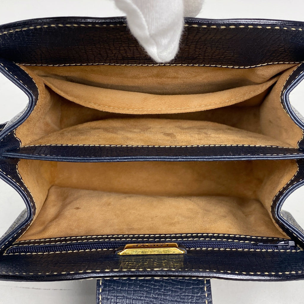 ロエベ トグル ショルダーバッグ 斜め掛け ショルダーバッグ レザー ネイビー　 レディース 【中古】brbag