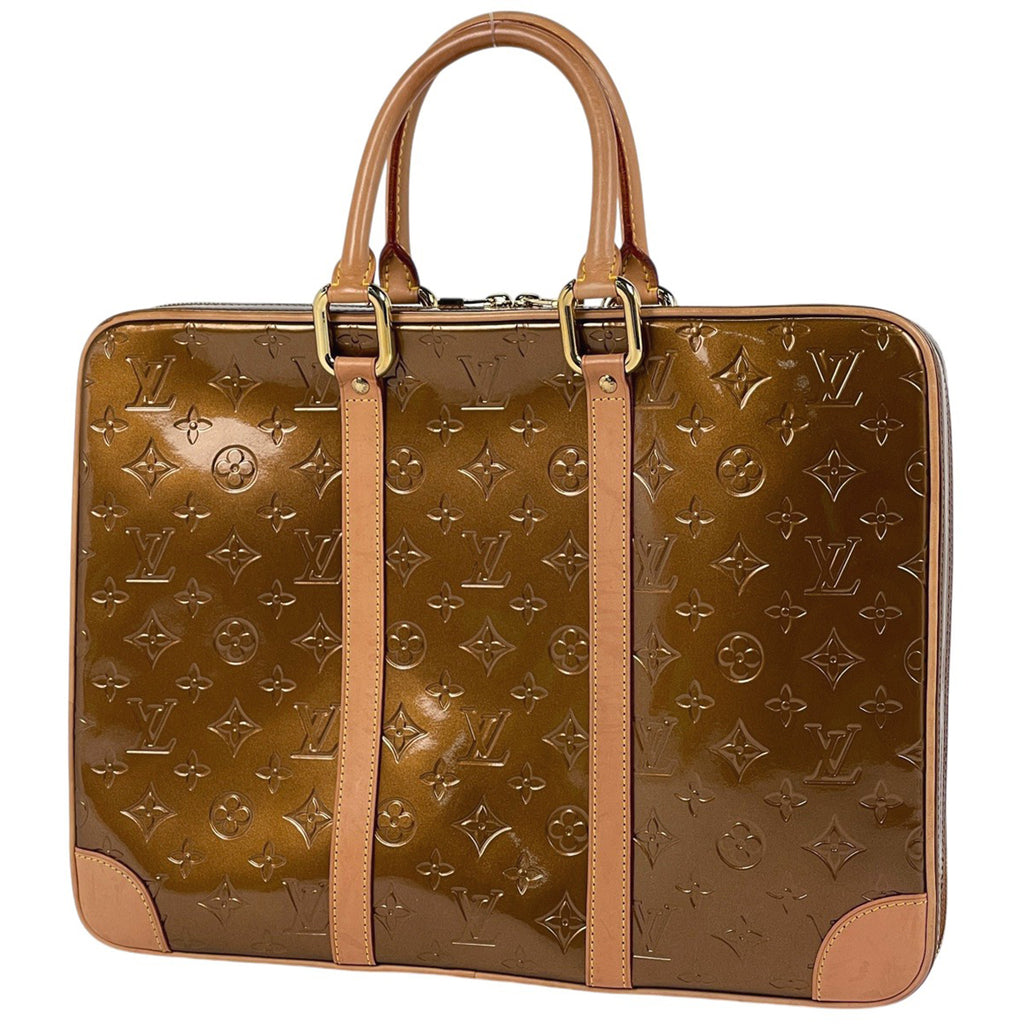 ルイ・ヴィトン ヴァンダム ブリーフケース ハンドバッグ エナメル ビジネスバッグ モノグラムヴェルニ ブロンズ M91125 メンズ 【中古】brbag