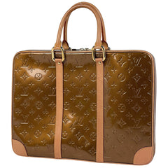 ルイ・ヴィトン ヴァンダム ブリーフケース ハンドバッグ エナメル ビジネスバッグ モノグラムヴェルニ ブロンズ M91125 メンズ 【中古】brbag