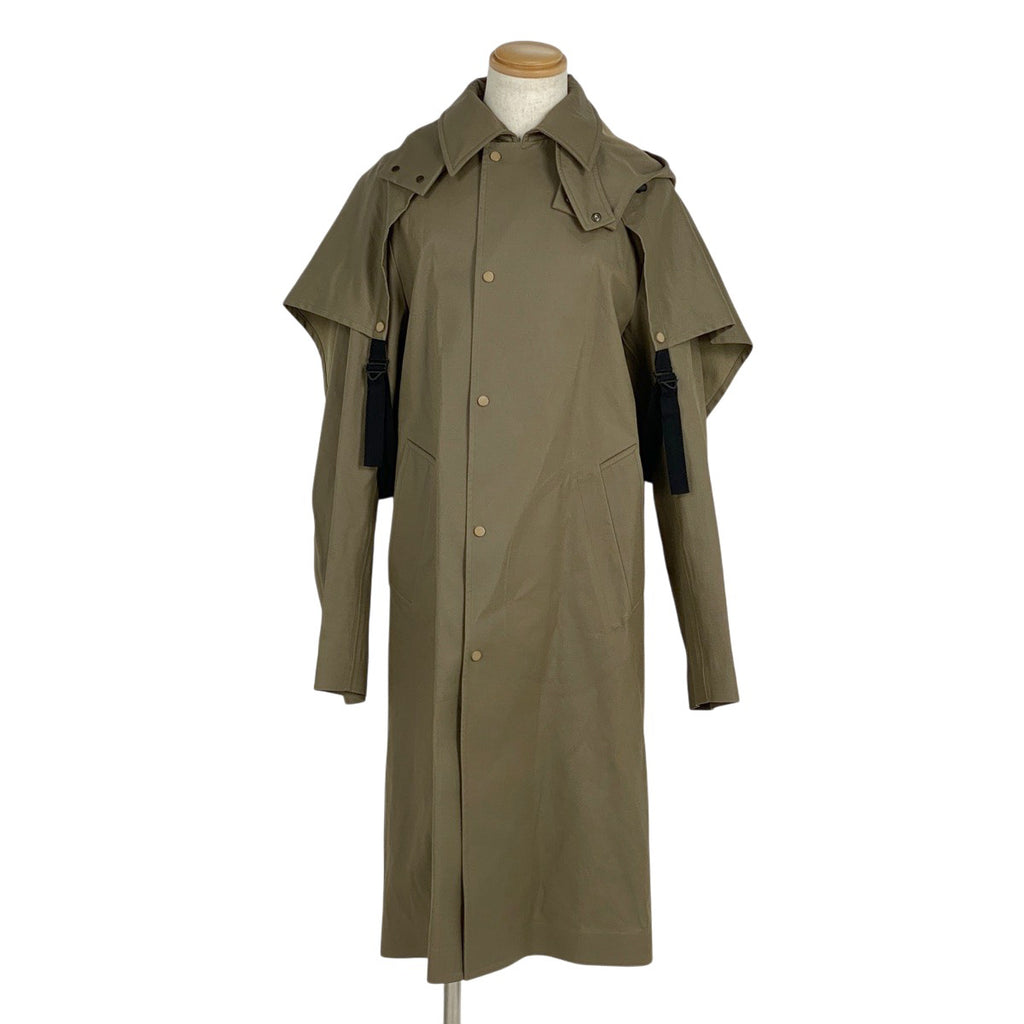 ボッテガヴェネタ ミリタリーコート フード付き カーキ アウター その他コート グリーンベージュ メンズ 【中古】brapp