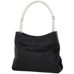 プラダ ロゴプレート ショルダーバッグ ワンショルダー ハンドバッグ ショルダーバッグ ナイロン ネロ(ブラック) レディース 【中古】brbag