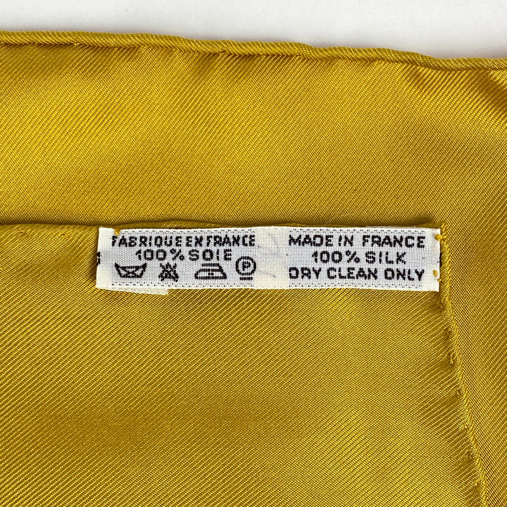 エルメス カレ 90 H de LINARES リナレス ウサギ 鳥柄 スカーフ シルク ブラウン マルチカラー レディース 【中古】brbag