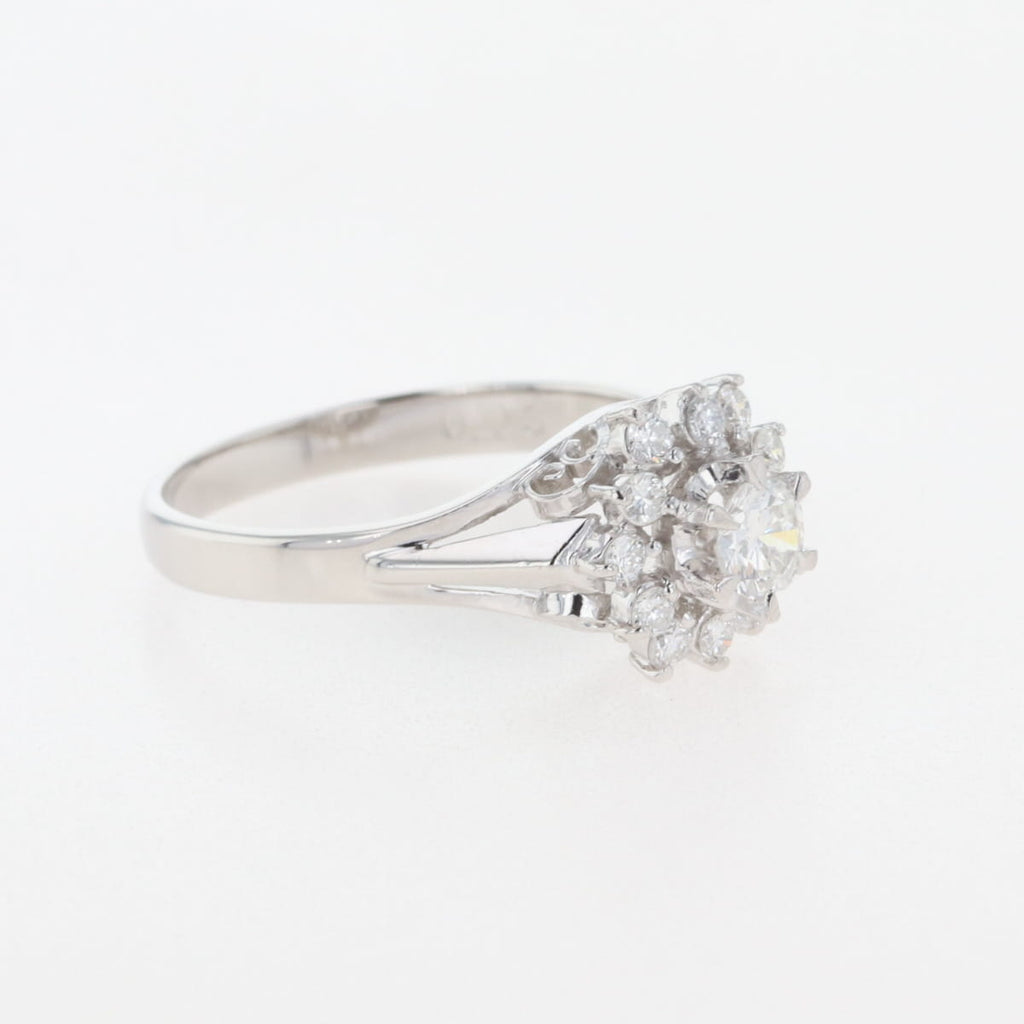 ダイヤモンド デザインリング プラチナ 指輪 メレダイヤ リング 12号 Pt900 ダイヤモンド レディース 【中古】nbjwl