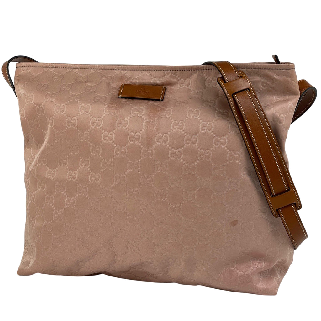 グッチ GG柄 ショルダーバッグ 斜め掛け ショルダーバッグ ナイロン ピンク 308840 レディース 【中古】brbag