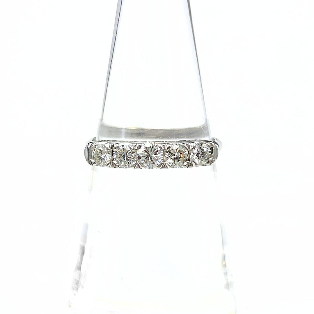 メレダイヤ デザインリング プラチナ 指輪 リング 11号 Pt900 ダイヤモンド レディース 【中古】nbjwl