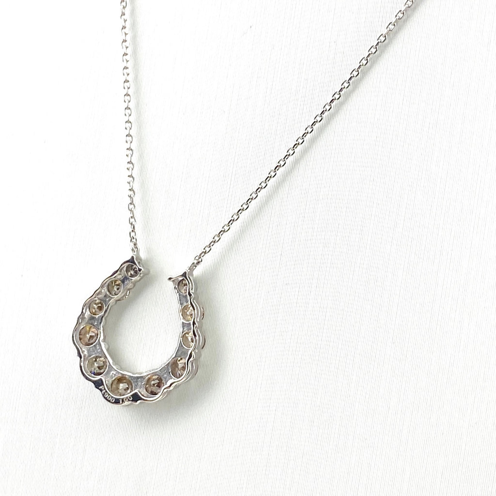 メレダイヤ デザインネックレス プラチナ ペンダント ネックレス Pt900 Pt850 ダイヤモンド レディース 【中古】nbjwl