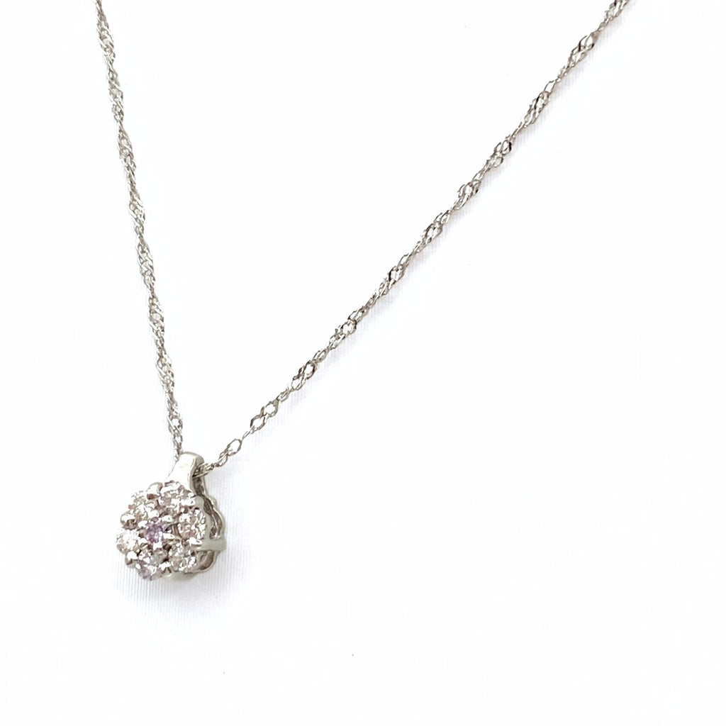 メレダイヤ デザインネックレス プラチナ ペンダント ネックレス Pt900 Pt850 ダイヤモンド レディース 【中古】nbjwl