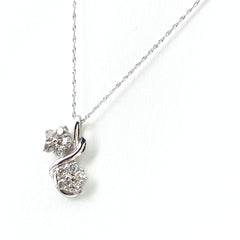 メレダイヤ デザインネックレス プラチナ ペンダント ネックレス Pt900 Pt850 ダイヤモンド レディース 【中古】nbjwl