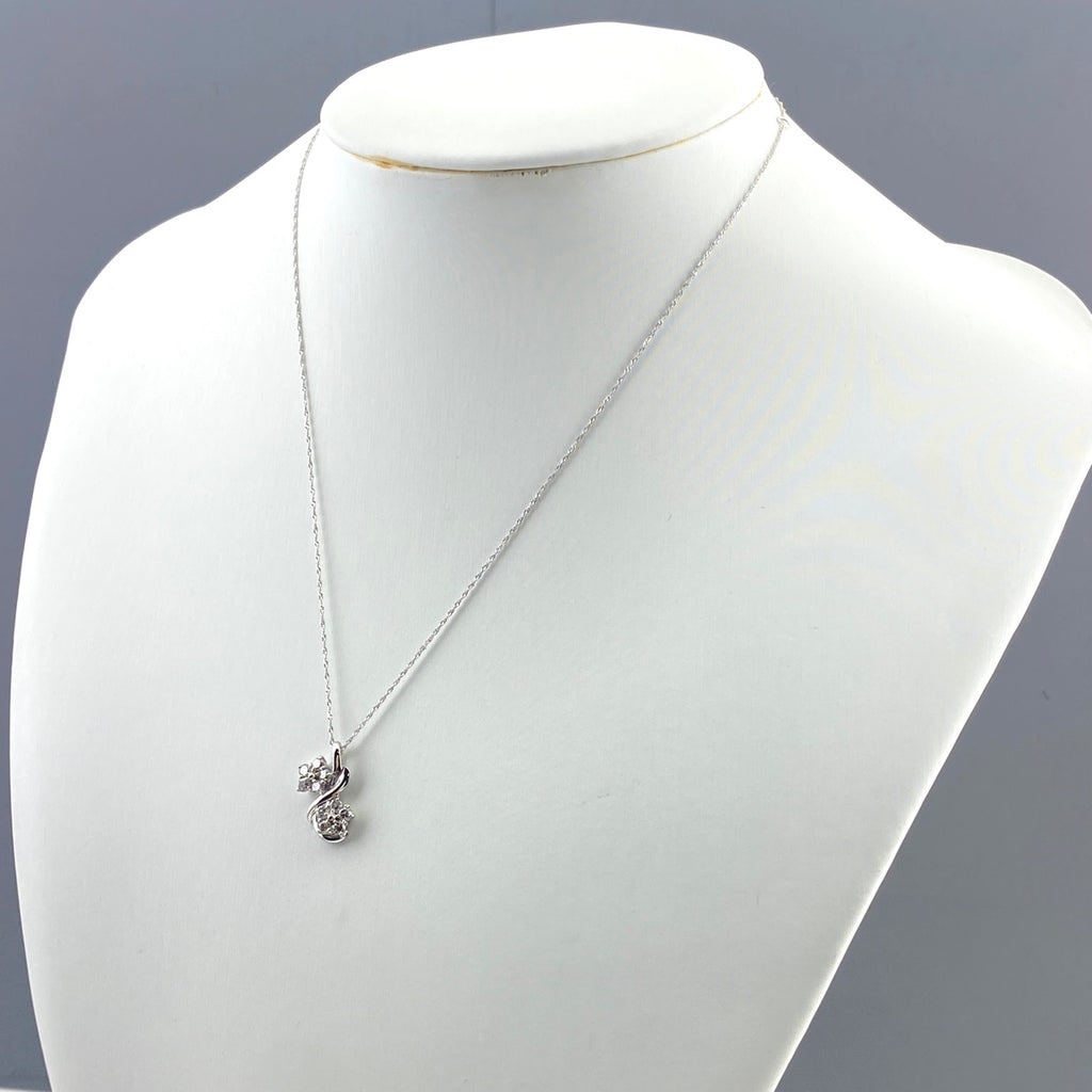 メレダイヤ デザインネックレス プラチナ ペンダント ネックレス Pt900 Pt850 ダイヤモンド レディース 【中古】nbjwl