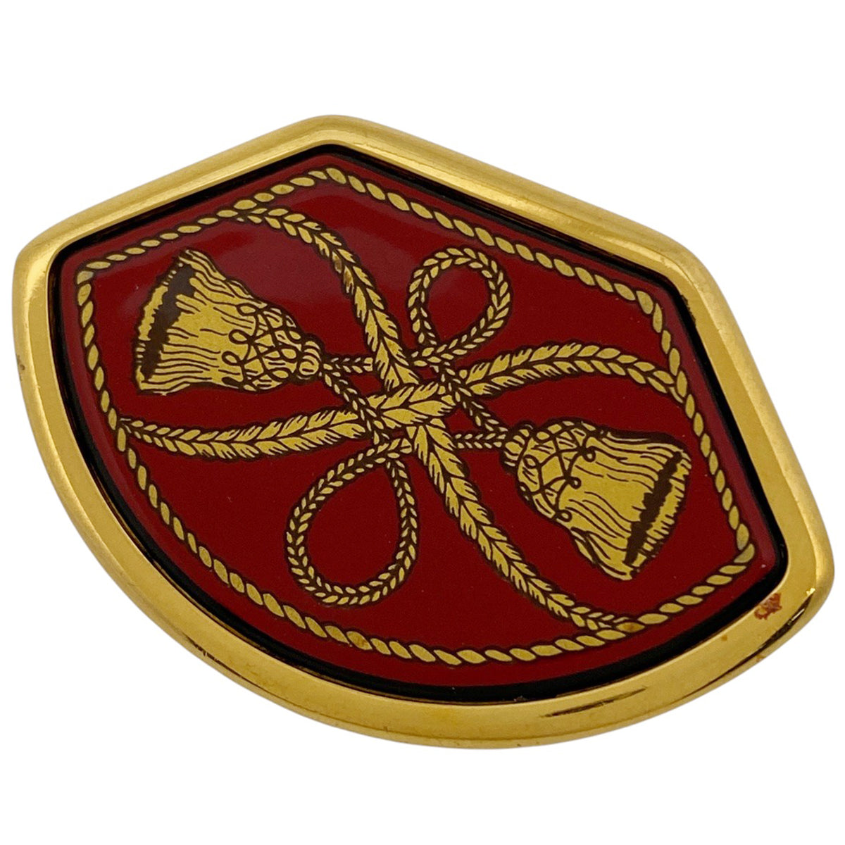 HERMES エルメス 七宝焼 エマイユ ブローチ バイセル公式】エルメス エマイユ ブローチ 七宝焼き 扇形 ブローチ GP