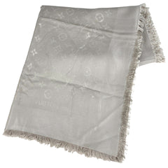 ルイ・ヴィトン ショール モノグラム ストール 401910 ショール シルク ウール ベージュ レディース 【中古】brbag