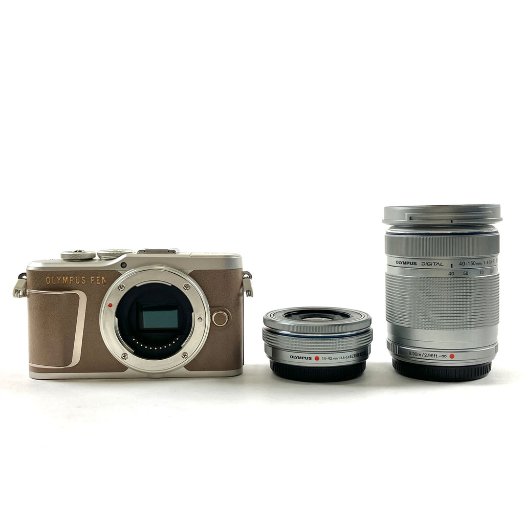 オリンパス OLYMPUS PEN E-PL10 EZダブルズームキット ブラウン デジタル ミラーレス 一眼カメラ 【中古】cambb
