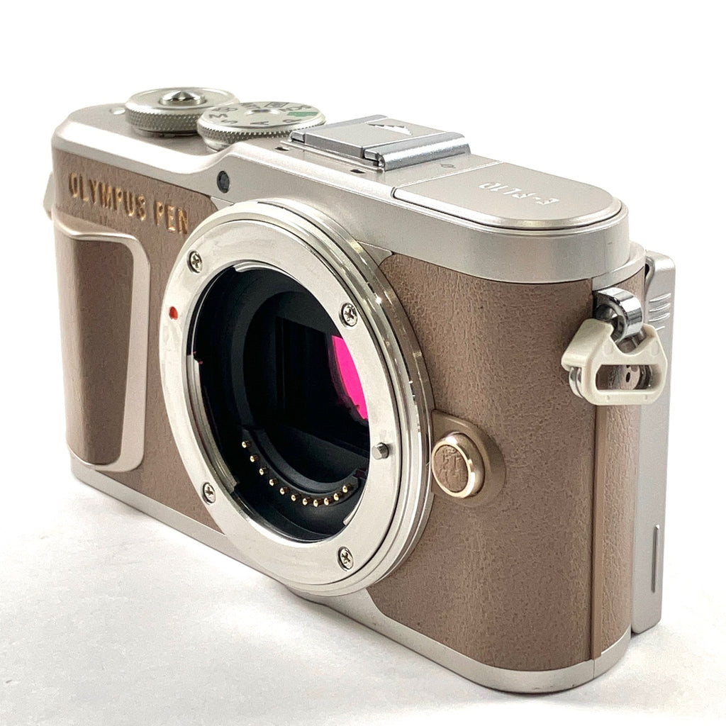 オリンパス OLYMPUS PEN E-PL10 EZダブルズームキット ブラウン デジタル ミラーレス 一眼カメラ 【中古】cambb