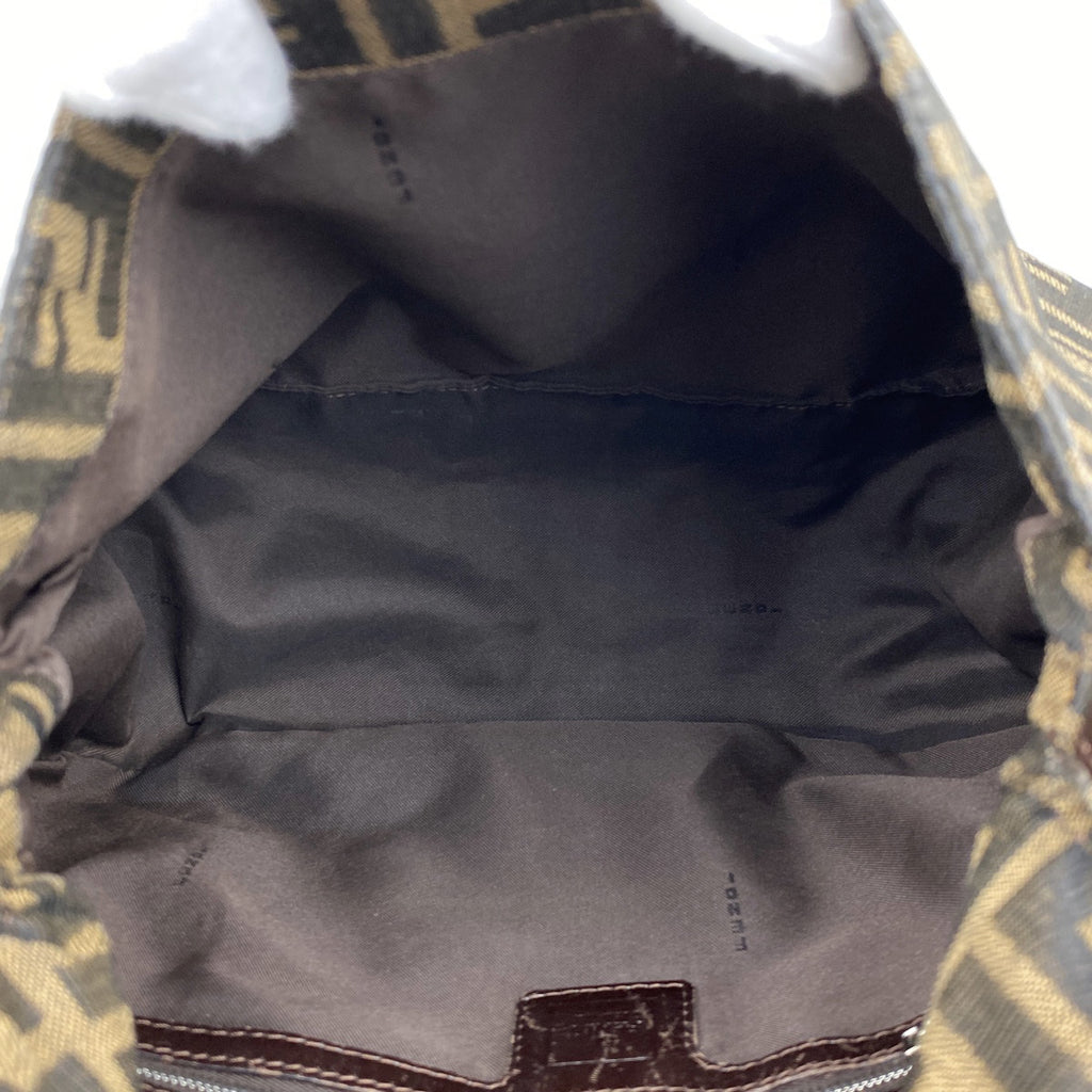 フェンディ ズッカ柄 ショルダーバッグ ハンドバッグ ワンショルダー マンマバゲット ショルダーバッグ キャンバス ブラウン 26325 レディース 【中古】brbag