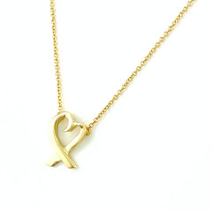 ティファニー ラビング ハート ネックレス YG イエローゴールド ペンダント パロマ・ピカソ ネックレス 750 レディース 【中古】brjwl