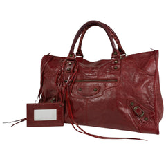バレンシアガ ザ ワーク トートバッグ ハンドバッグ レザー レッド 132110 レディース 【中古】brbag