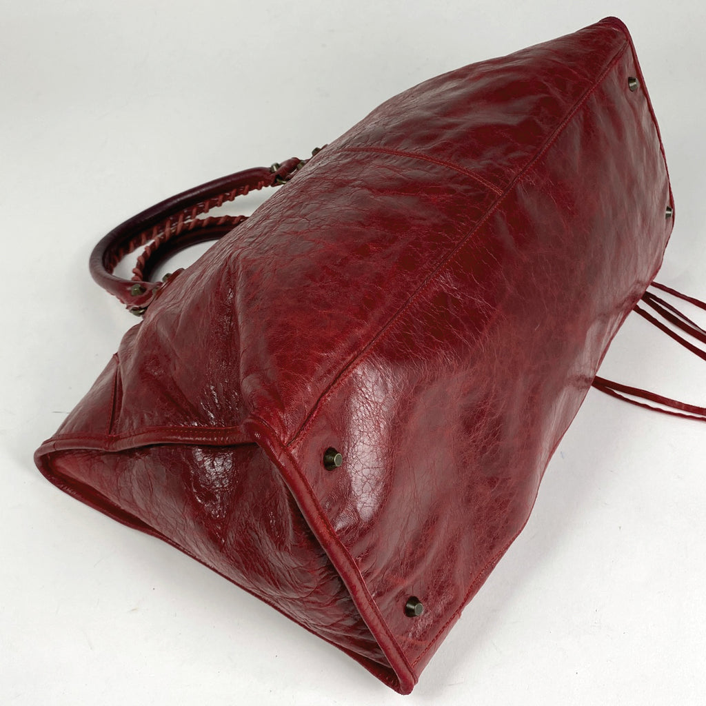バレンシアガ ザ ワーク トートバッグ ハンドバッグ レザー レッド 132110 レディース 【中古】brbag