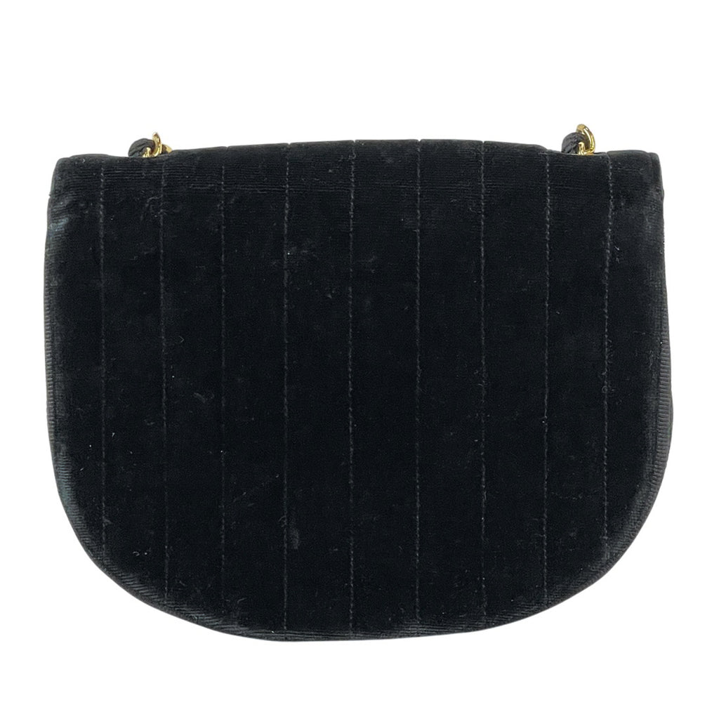 シャネル ココマーク チェーン ショルダーバッグ マドモアゼル 肩掛け ショルダーバッグ ベロア ブラック P3224 レディース 【中古】brbag