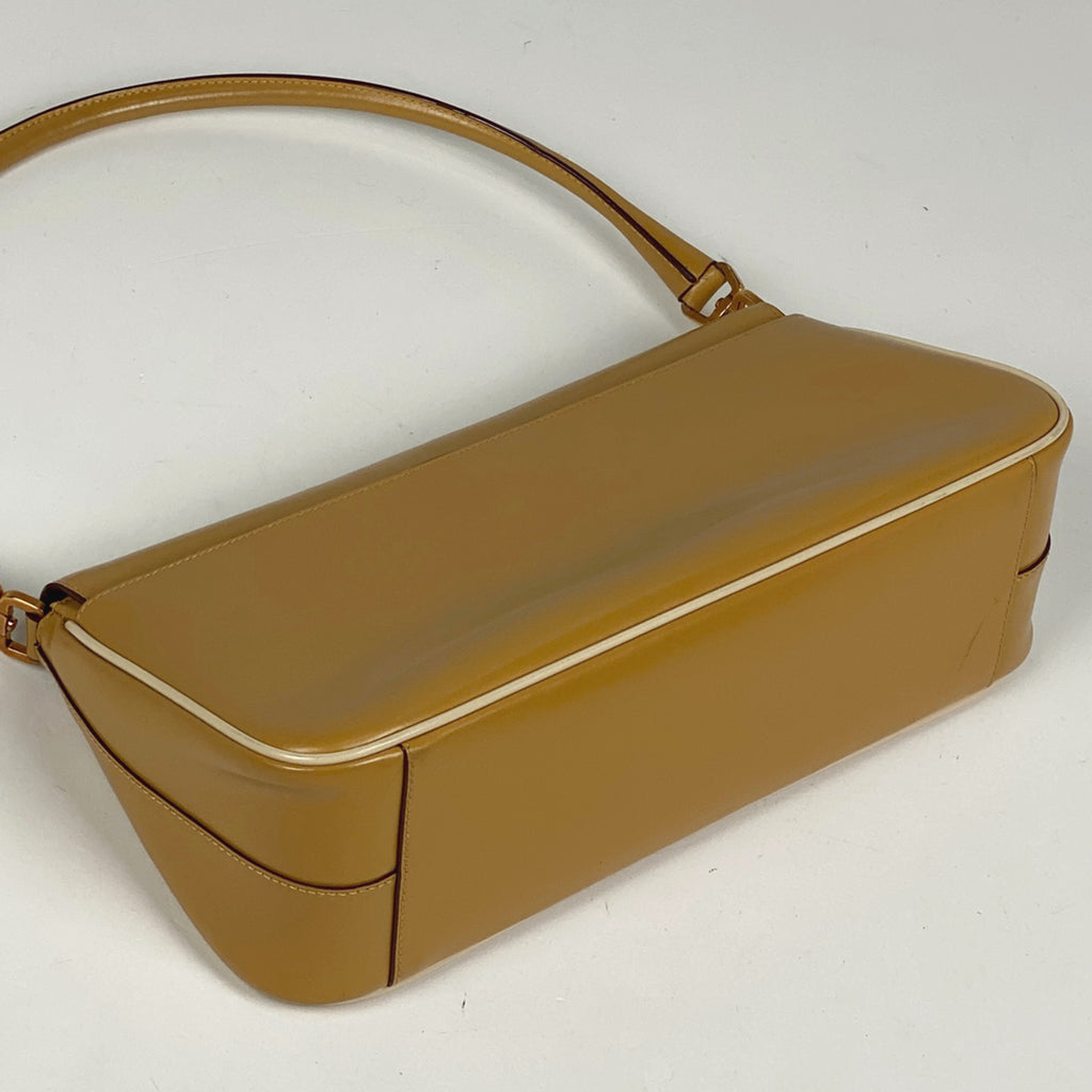 プラダ ロゴ ショルダーバッグ ワンショルダー ハンドバッグ ショルダーバッグ レザー ブラウン レディース 【中古】brbag