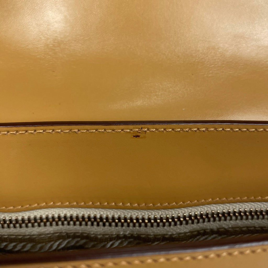 プラダ ロゴ ショルダーバッグ ワンショルダー ハンドバッグ ショルダーバッグ レザー ブラウン レディース 【中古】brbag