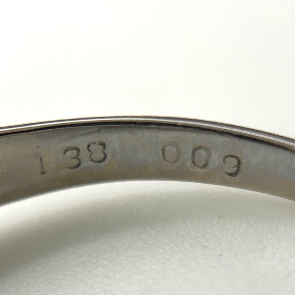 サファイア デザインリング プラチナ 指輪 メレダイヤ リング 14号 Pt900 サファイア ダイヤモンド レディース 【中古】nbjwl