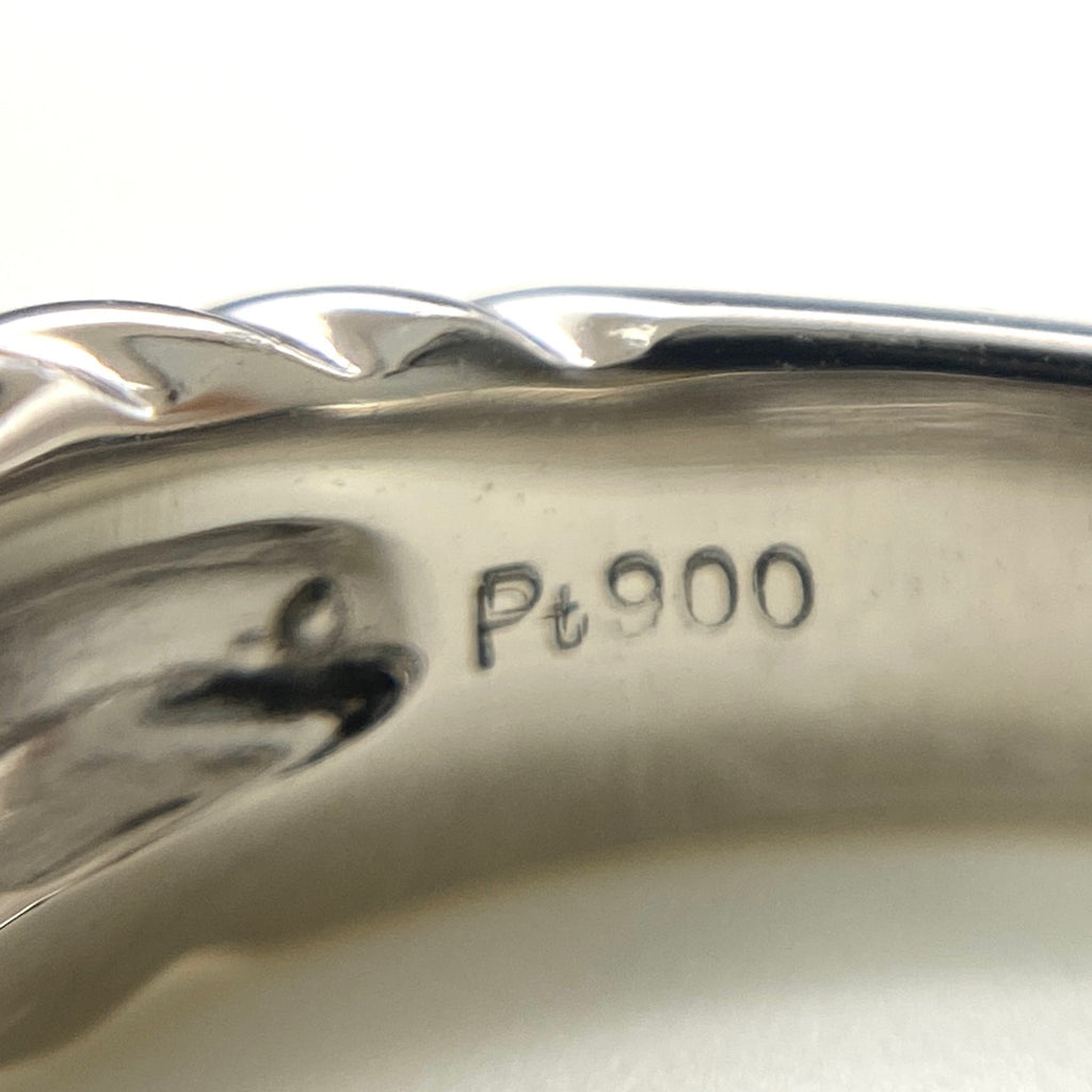 メレダイヤ デザインリング プラチナ 指輪 トリートメントダイヤ リング 9号 Pt900 ダイヤモンド レディース 【中古】nbjwl