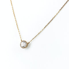 ダイヤモンド デザインネックレス YG イエローゴールド ペンダント ネックレス K18 ダイヤモンド レディース 【中古】nbjwl