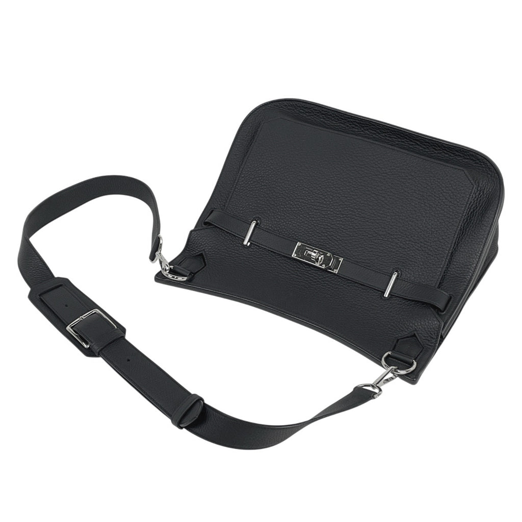 エルメス ジプシエール 37 斜め掛け ショルダーバッグ トリヨンクレマンス ブラック □O レディース 【中古】brbag