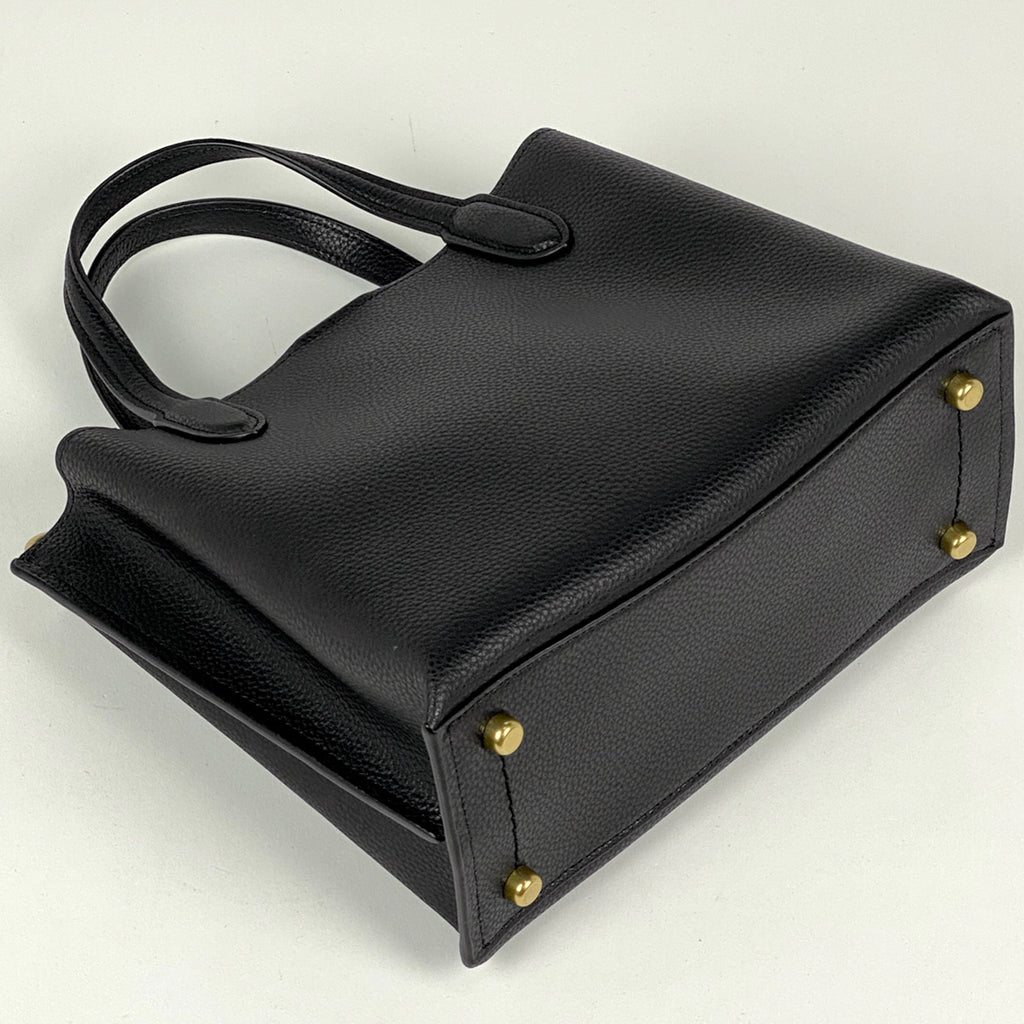 コーチ ウィロウ トートバッグ 24 2WAY ショルダーバッグ トートバッグ レザー ブラック レディース 【中古】brbag