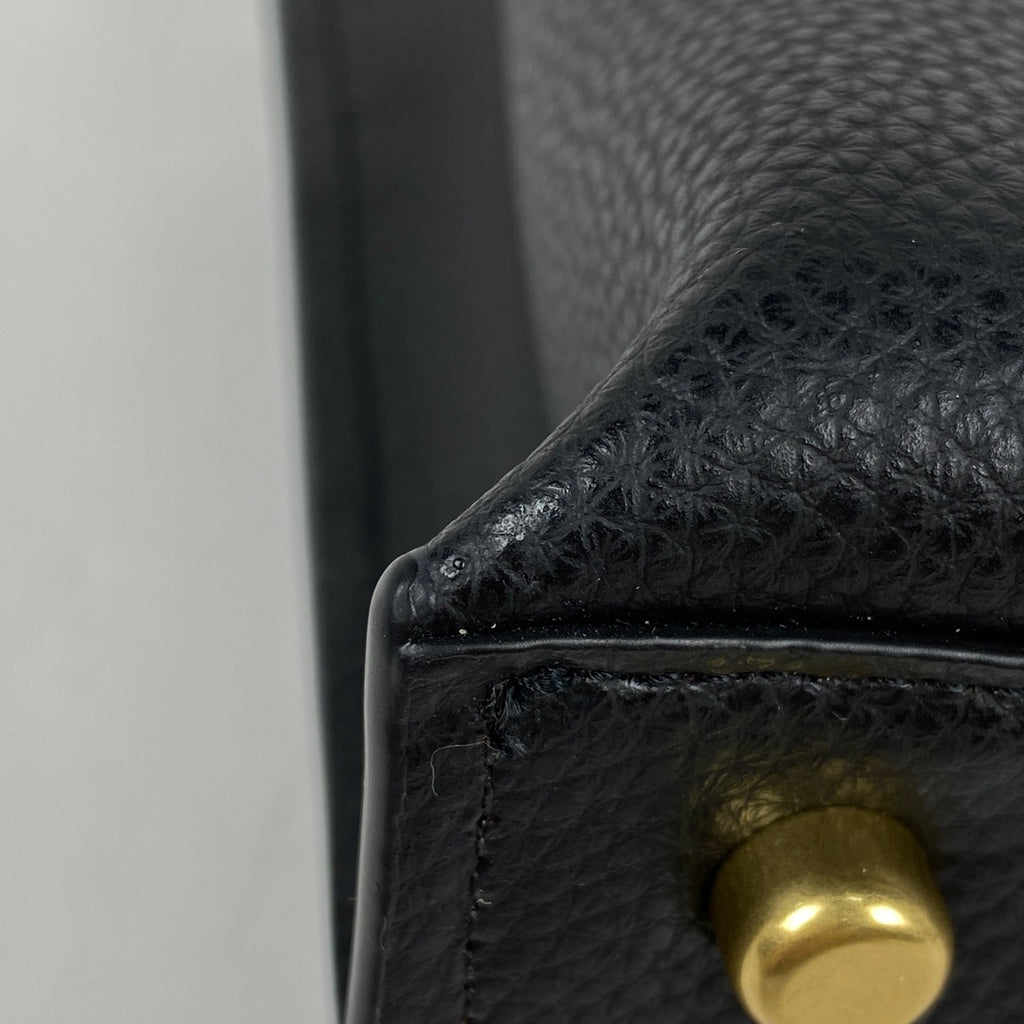 コーチ ウィロウ トートバッグ 24 2WAY ショルダーバッグ トートバッグ レザー ブラック レディース 【中古】brbag