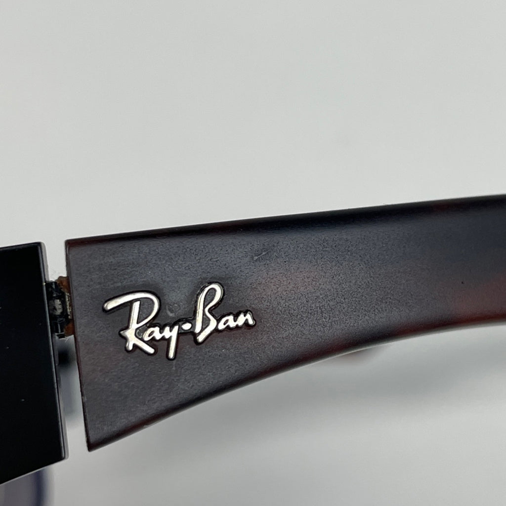 レイバン ロゴ サングラス グラデーション アイウェア サングラス メタル チタニウム ブラック ブラウン RB8049D メンズ 【中古】brbag