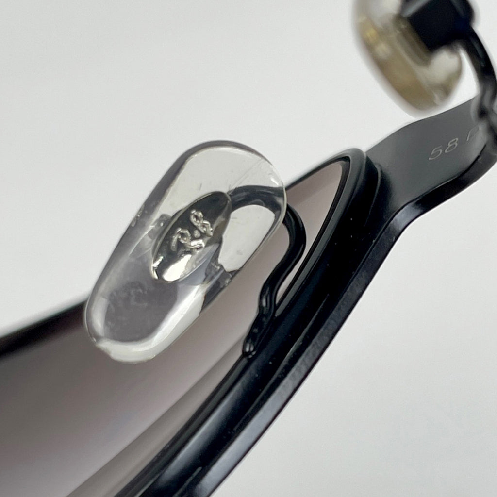 レイバン ロゴ サングラス グラデーション アイウェア サングラス メタル チタニウム ブラック ブラウン RB8049D メンズ 【中古】brbag