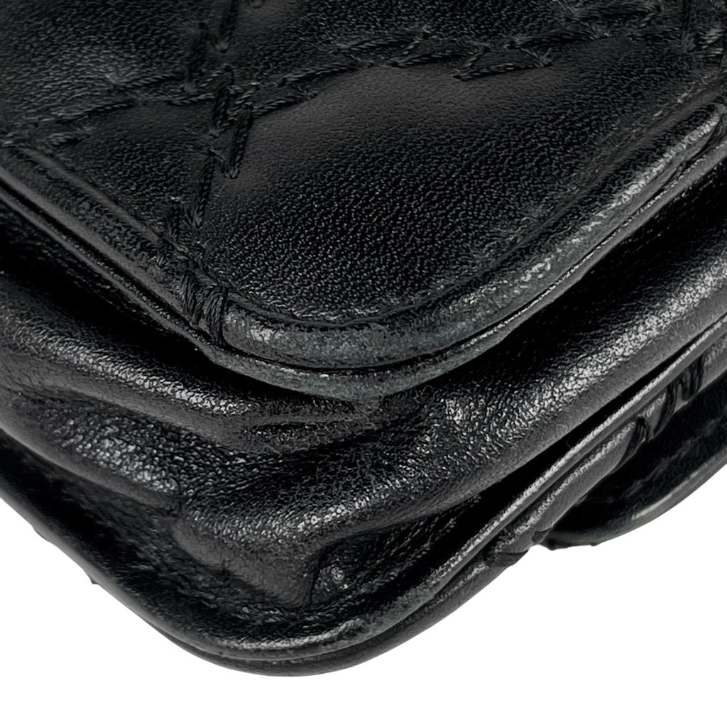 シャネル ウルトラステッチ ココマーク ショルダーバッグ レザー ブラック レディース 【中古】brbag