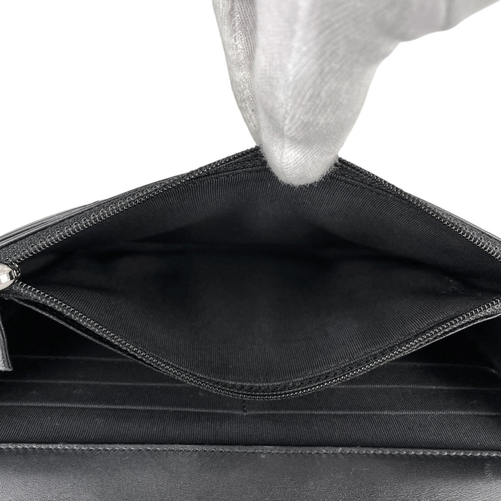 シャネル ウルトラステッチ ココマーク ショルダーバッグ レザー ブラック レディース 【中古】brbag