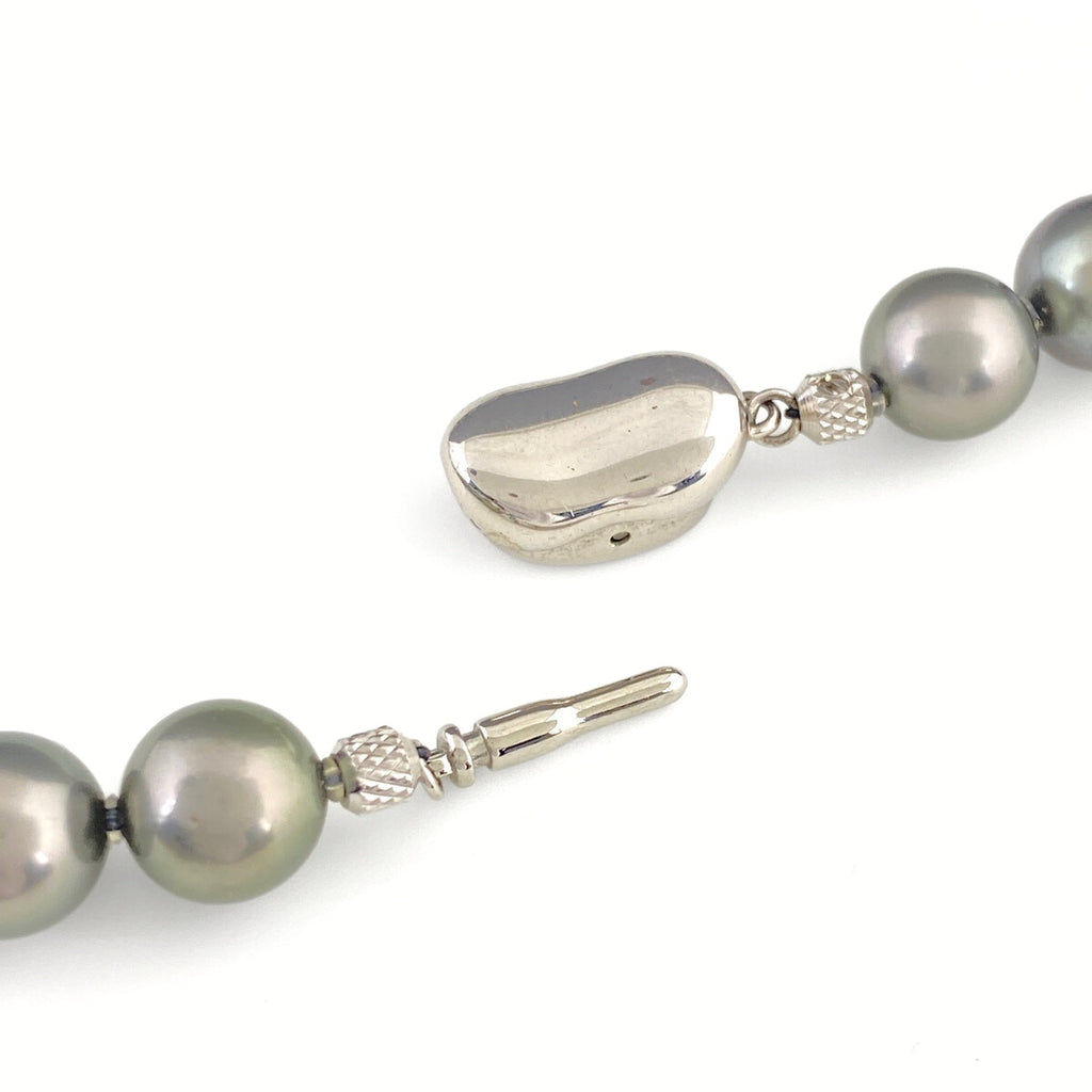 パール デザインネックレス シルバー 真珠 ネックレス SV パール レディース 【中古】nbjwl